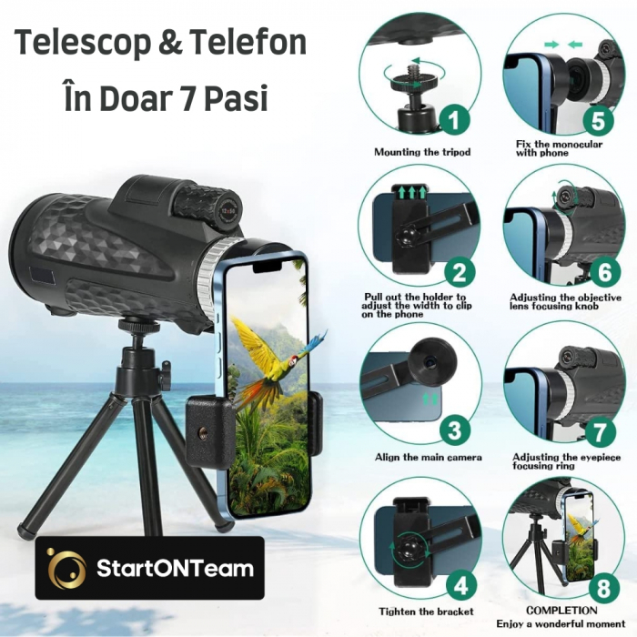 Monoclu Profesional StartONTeam, 16x55 Dual Focus [7]
