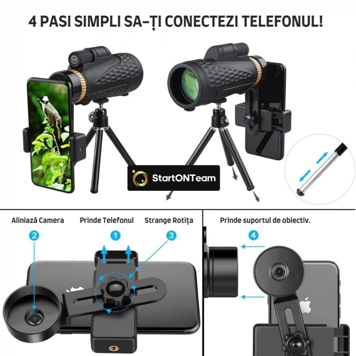 Monoclu Profesional StartONTeam, 16x55 Dual Focus [10]
