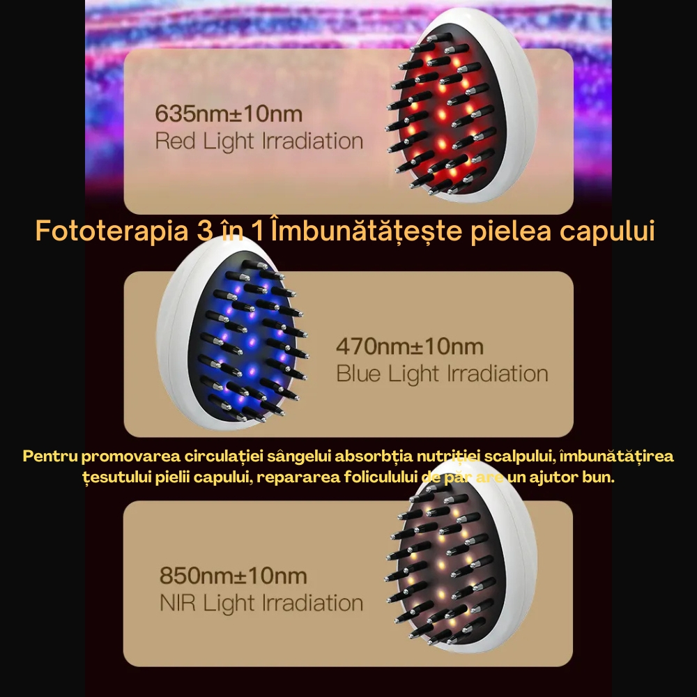 Perie de Par Electrica cu Laser pentru Cresterea Parului [7]
