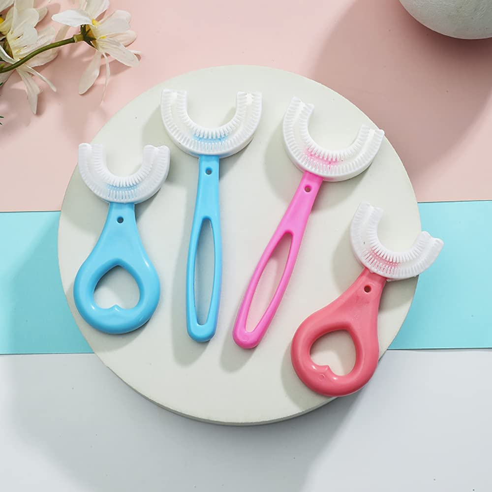 Periute de Dinti Circulare in forma de U, din Silicon Alimentar, pentru copii de 2-12 ani, Multicolore [18]