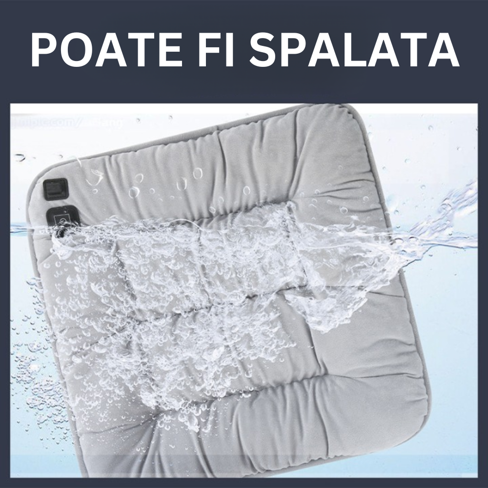 Perna Electrica din Grafen cu incalzire prin USB, pentru scaun la birou sau masina, 3 Nivele de Temperatura, Gri [8]