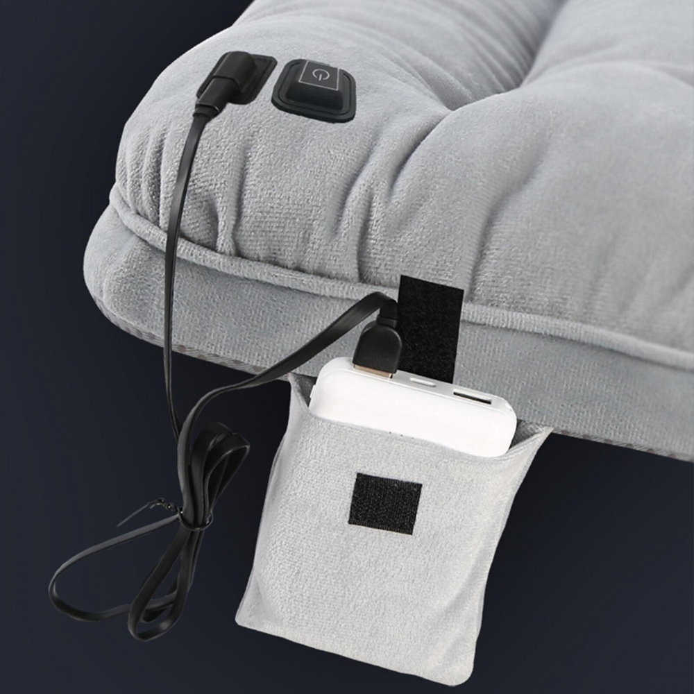 Perna Electrica din Grafen cu incalzire prin USB, pentru scaun la birou sau masina, 3 Nivele de Temperatura, Gri [3]
