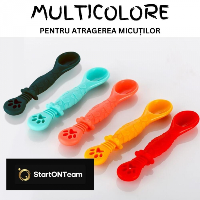 Set 2 Lingurite Bebelusi pentru Hranire si Diversificare, 2 Capete [15]