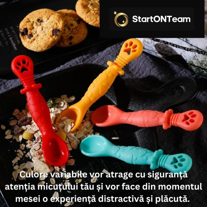 Set 2 Lingurite Bebelusi pentru Hranire si Diversificare, 2 Capete [14]