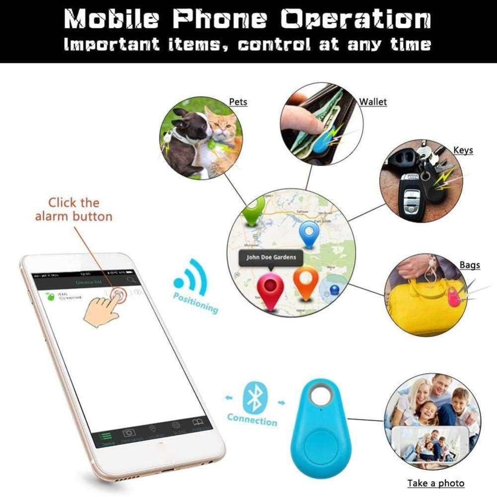 Set 5 Brelocuri Bluetooth Anti-Pierdere pentru Chei, Telefon [12]