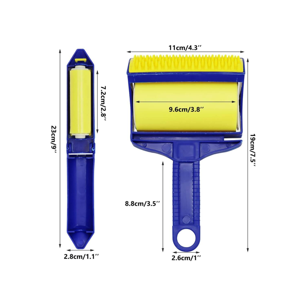 Rolă Adezivă Reutilizabilă pentru Scame și Păr de Animale - Set 2 Buc, Silicon Lavabil [7]