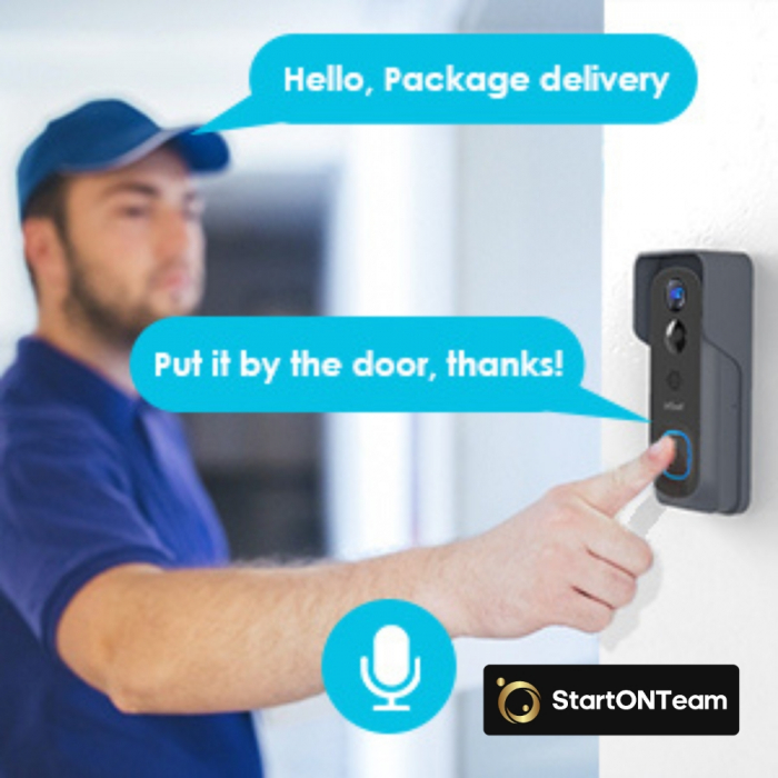 Interfon Video Smart de Exterior cu Cameră HD, Senzor Mișcare și Night Vision, Fără Fir [8]