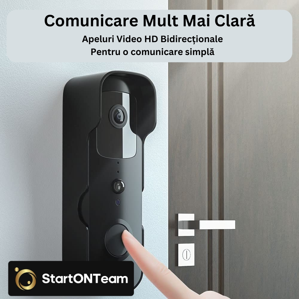 Video Interfon StartONTeam WiFi cu Sonerie Inteligentă și Cameră Full HD [31]