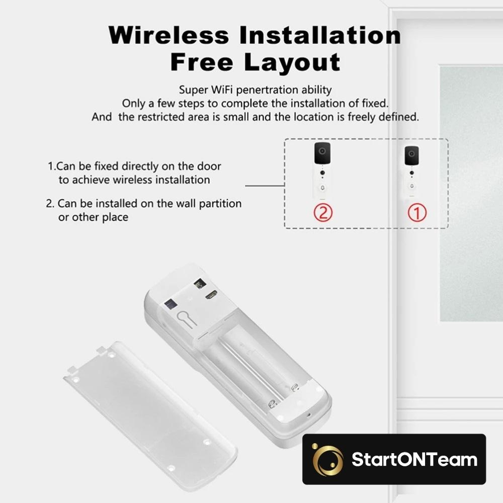 Video Interfon StartONTeam WiFi cu Sonerie Inteligentă și Cameră Full HD [20]