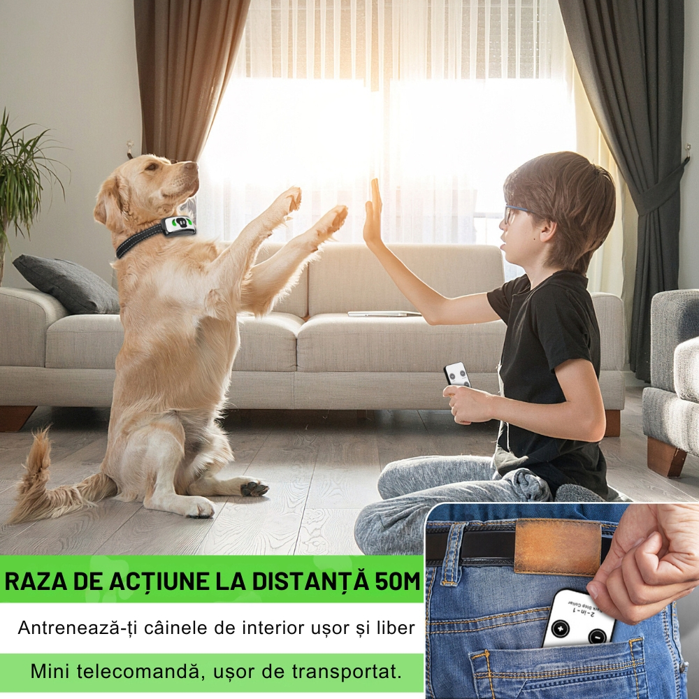 Zgarda Electrica Profesionala de Dresaj pentru Caini [7]