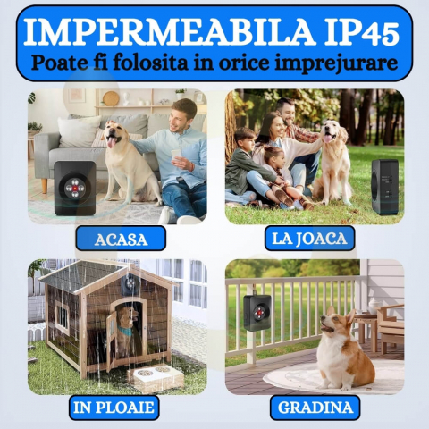 Aparat Anti Latrat cu Ultrasunete pentru Caini, Profesional, 3 Nivele, Impermeabil, Dispozitiv Antilatrat cu Ultra Sunete de Interior si Exterior [7]