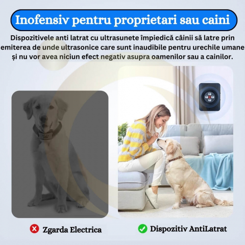 Aparat Anti Latrat cu Ultrasunete pentru Caini, Profesional, 3 Nivele, Impermeabil, Dispozitiv Antilatrat cu Ultra Sunete de Interior si Exterior [4]