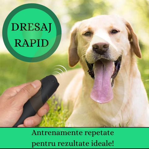 Aparat anticaini portabil cu ultrasunete, Dispozitiv pentru Descurajarea latratului, Anti Latrat la 8m, Sigur pentru Caini si Pisici [10]