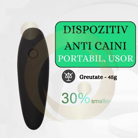Aparat anticaini portabil cu ultrasunete, Dispozitiv pentru Descurajarea latratului, Anti Latrat la 8m, Sigur pentru Caini si Pisici [5]
