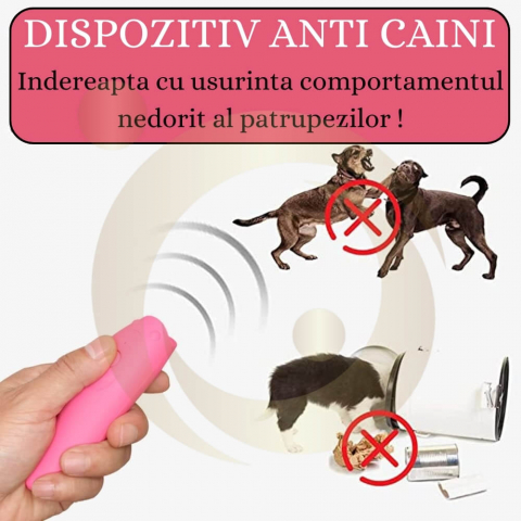 Aparat anticaini portabil cu ultrasunete, Dispozitiv pentru Descurajarea latratului, Anti Latrat la 8m, Sigur pentru Caini si Pisici [26]