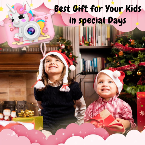 Aparat Foto Copii Unicorn Cameră Selfie 48MP Full HD [14]