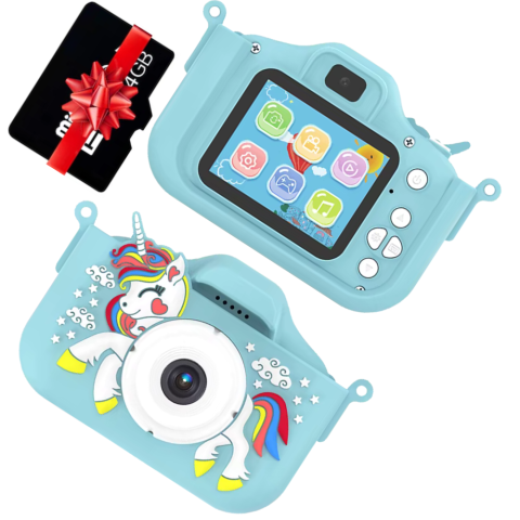 Aparat Foto Copii Unicorn Cameră Selfie 48MP Full HD [0]