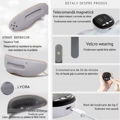 Aparat Inteligent de Masaj pentru Ochi cu Vibratii si Caldura [9]