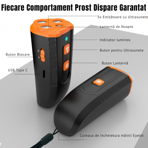 Aparat Portabil Antilatrat cu Ultrasunete si Lanterna [11]