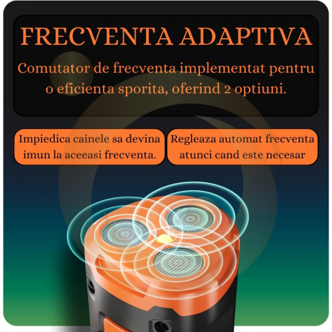Aparat Profesional Antilatrat cu Ultrasunete si Lanterna, 15m Impotriva Latratului si a Cainilor Agresivi cu Functie de Dresaj AntiLatrat, USB [4]