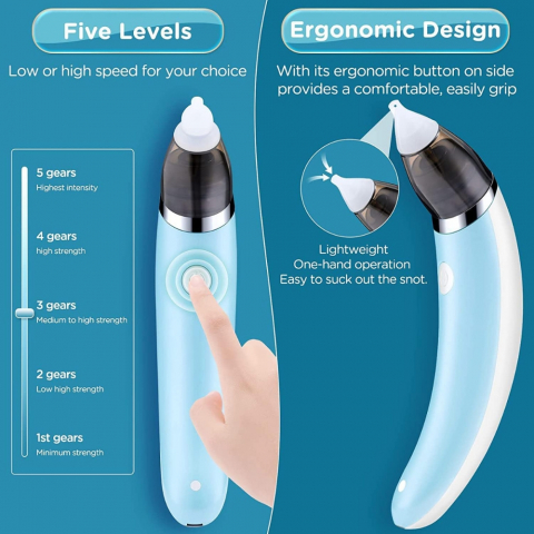 Aspirator Nazal Electric pentru Copii si Bebelusi, cu 5 trepte de aspirare [12]