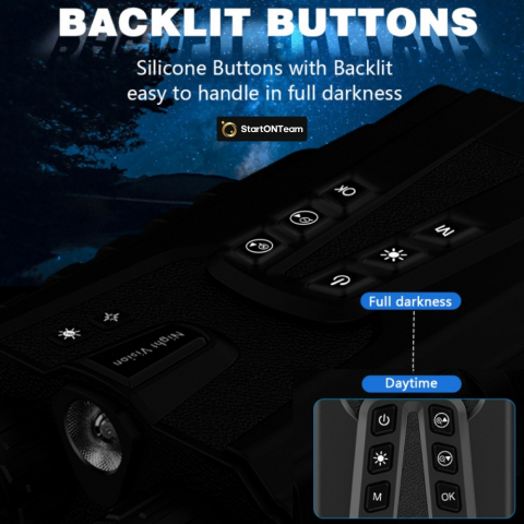 Binoclu Profesional cu Night Vision Digital, Vedere în Noapte până la 300m, Ecran LCD, Verde sau Negru [3]