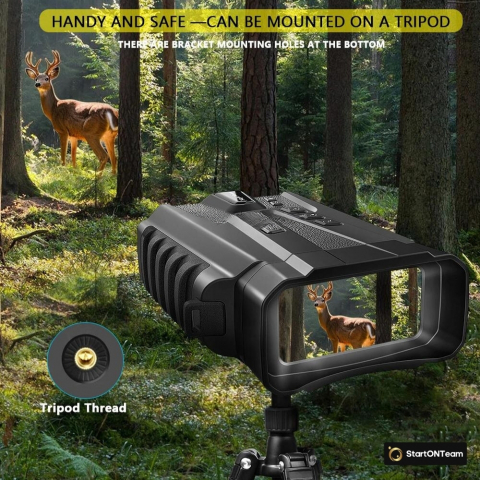 Binoclu Profesional cu Night Vision Digital, Vedere în Noapte până la 300m, Ecran LCD, Verde sau Negru [11]