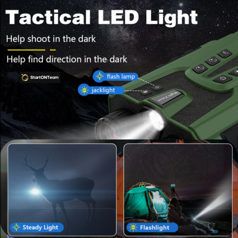 Binoclu Profesional cu Night Vision Digital, Vedere în Noapte până la 300m, Ecran LCD, Verde sau Negru [16]