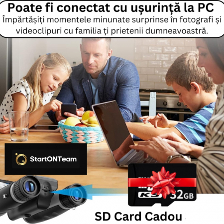 Binoclu Profesional Digital de Vânătoare, Zoom 12X, Ecran LCD 2.4” pentru Observații Clare [5]