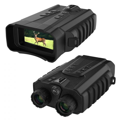 Binoclu Profesional cu Night Vision Digital, Vedere în Noapte până la 300m, Ecran LCD, Verde sau Negru