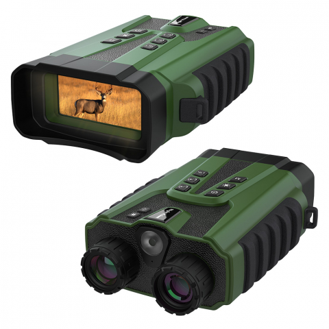 Binocluri Digitale - Binoclu Profesional cu Night Vision Digital, Vedere în Noapte până la 300m, Ecran LCD, Verde sau Negru