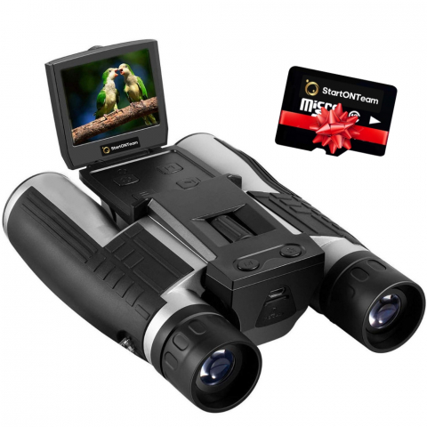 Binocluri Digitale - Binoclu Profesional Digital de Vânătoare, Zoom 12X, Ecran LCD 2.4” pentru Observații Clare