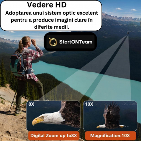Binoclu Profesional de Vânătoare Zoom Digital 10X cu Ecran LCD 2" [7]