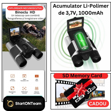 Binoclu Profesional de Vânătoare Zoom Digital 10X cu Ecran LCD 2" [2]