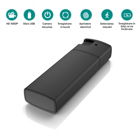 Bricheta cu Mini Camera Video Full HD 1080P, Detectare Miscare [6]