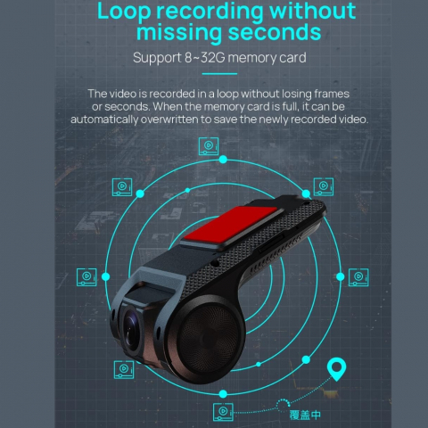 Camera Auto Full HD 1080P cu ADAS, Alarmă Vocală și Funcție Rezistentă la Apă [19]