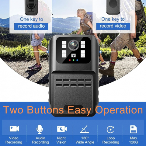 Camera Corporala de Piept HD 1080P, cu Night Vision si Inregistrare in Bucla [6]