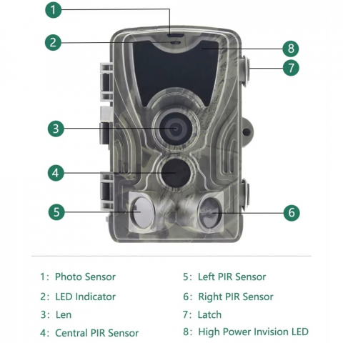 Camera de Vanatoare Full HD, 24MP, Vedere Nocturna, IP65 [12]