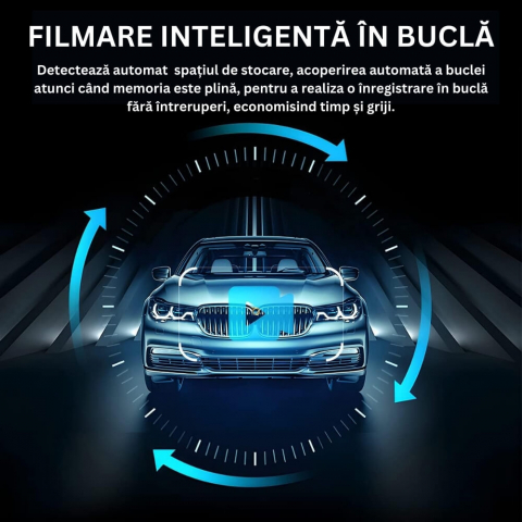 Camera dubla auto profesionala de bord, fata si spate, Oglinda Retrovizoare cu Marsarier si Senzor G de Detectare a Miscarii, Monitorizare Parcare, Night Vision, Inregistrare in bucla [12]