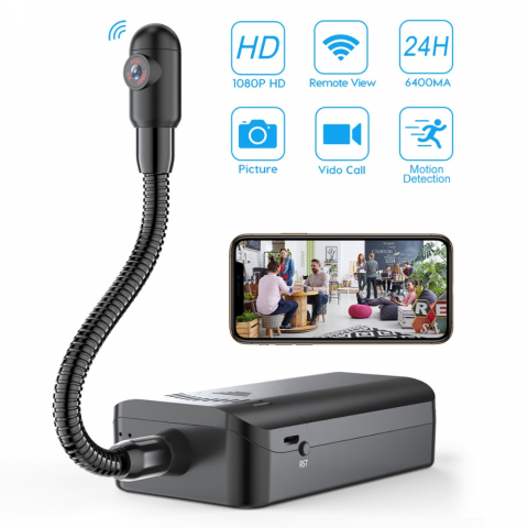 Camera IP tip nasture 4K Snake, Flexibila 360° cu Microfon si Senzor de Miscare Camera IP tip nasture 4K Snake, Flexibila 360° cu Microfon si Senzor de Miscare