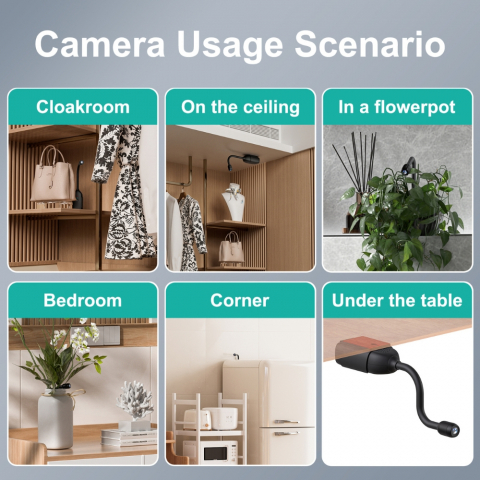 Camera tip Nasture, Flexibila 360° cu WIFI, HD 1080P [9]