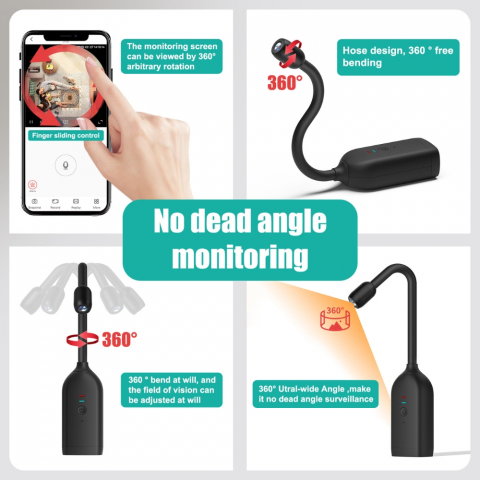 Camera tip Nasture, Flexibila 360° cu WIFI, HD 1080P [1]