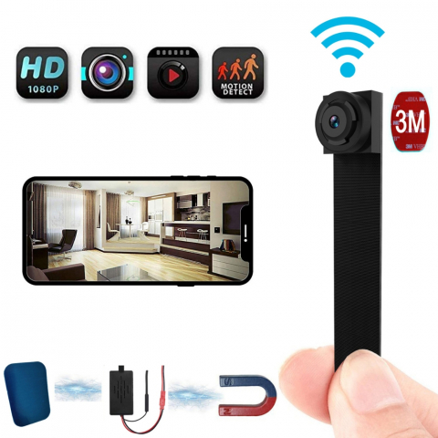 Camera tip Nasture, WIFI, Full HD cu Senzor Miscare si Notificari in Aplicatie Camera tip Nasture, WIFI, Full HD cu Senzor Miscare si Notificari in Aplicatie