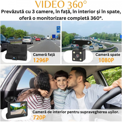 Camera de bord auto profesionala, fata, spate si interior [4]