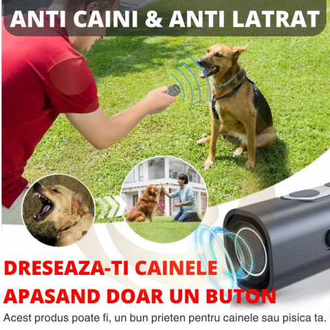 Dispozitiv Profesional Antilatrat cu Ultrasunete pentru Alungat si Speriat Cainii si Pisici [12]
