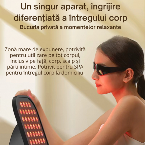Lampa Terapie cu Lumina Rosie si Infrarosu pentru Fata si Corp, Fototerapie Anti-Imbatranire [10]