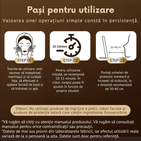 Lampa Terapie cu Lumina Rosie si Infrarosu pentru Fata si Corp, Fototerapie Anti-Imbatranire [5]