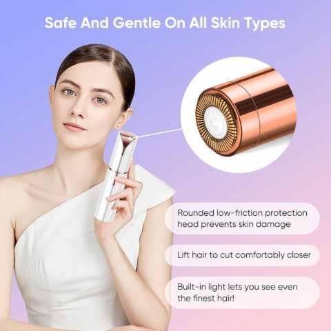 Epilator Facial Portabil, Indepartare Fina a Parului Nedorit [4]