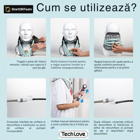 Guler Cervical tip Philadelphia pentru Spondiloza si Hernie, Corectie si Fixare a Coloanei Vertebrale [7]
