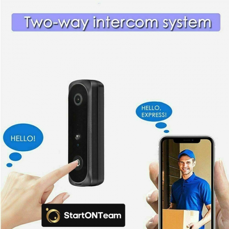 Video Interfon StartONTeam WiFi cu Sonerie Inteligentă și Cameră Full HD [12]